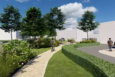 Savart Paysage - paysagiste urbaniste – Urbaniste Aisne – Paysagiste concepteur - Urbanisme - Paysagiste urbaniste Hauts de France – Urbaniste Hauts de France - Braine - Place Schoenenberger - Aisne - Hauts de France
