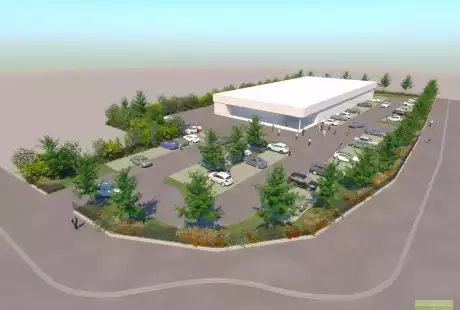 Savart Paysage - paysagiste urbaniste – étude de définition – Soissons – Aldi – commercial - parking