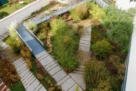 Savart Paysage – paysagiste urbaniste -  Sézanne – Marne – Grand Est – parc public – petit espace -médiathèque - ancien collège - jardin clos - développement durable – biodiversité - Victoires du Paysage
