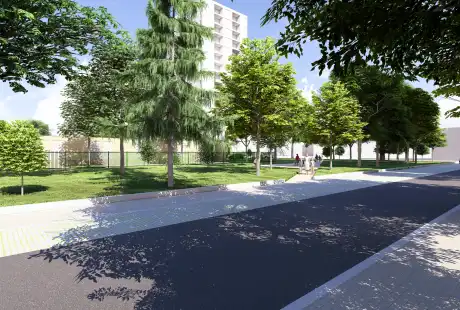 Savart Paysage - Paysagiste Urbaniste Marne - Résidentialisation - Renouvellement urbain Marne - Quartier d&, 39;habitat - Reims - Pommery - Marne - Reims Habitat