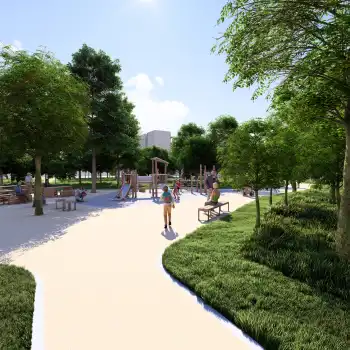 Parc urbain en coeur du quartier de la Rochotte