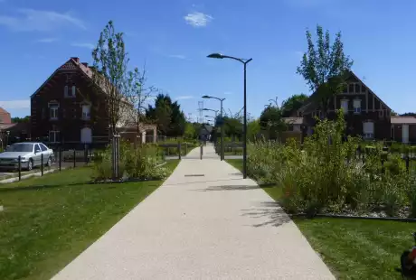 Pecquencourt-Unesco-Lemay Sainte-Marie-la place centrale-Savart Paysage - urbaniste paysagiste-biodiversité-développement durable-jardins familiaux