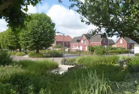 Pecquencourt-Unesco-Lemay Sainte-Marie-la place centrale-Savart Paysage - urbaniste paysagiste-biodiversité-développement durable-jardins familiaux