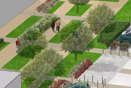 Savart paysage - paysagiste urbaniste - Arcis-sur-Aube  – Aube – Grand Est – Résidence Bel Air – renouvellement urbain – jardin résidentiel - espace privé – développement durable – biodiversité