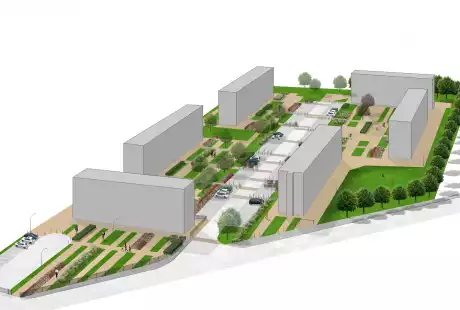 Savart paysage - paysagiste urbaniste - Arcis-sur-Aube  – Aube – Grand Est – Résidence Bel Air – renouvellement urbain – jardin résidentiel - espace privé – développement durable – biodiversité