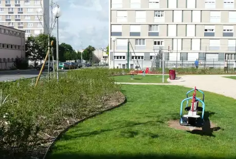 Savart paysage - paysagiste urbaniste - Châlons-en-Champagne – Marne – Grand Est – Jardin Lavoisier – renouvellement urbain – jardin résidentiel - espace privé – développement durable - biodiversité