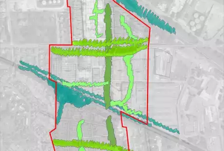 Savart Paysage - paysagiste urbaniste – étude de définition – ecoquartier - verreries mécaniques champenoises - friche industrielle - tissu urbain - trame végétale - Reims – Grand Est